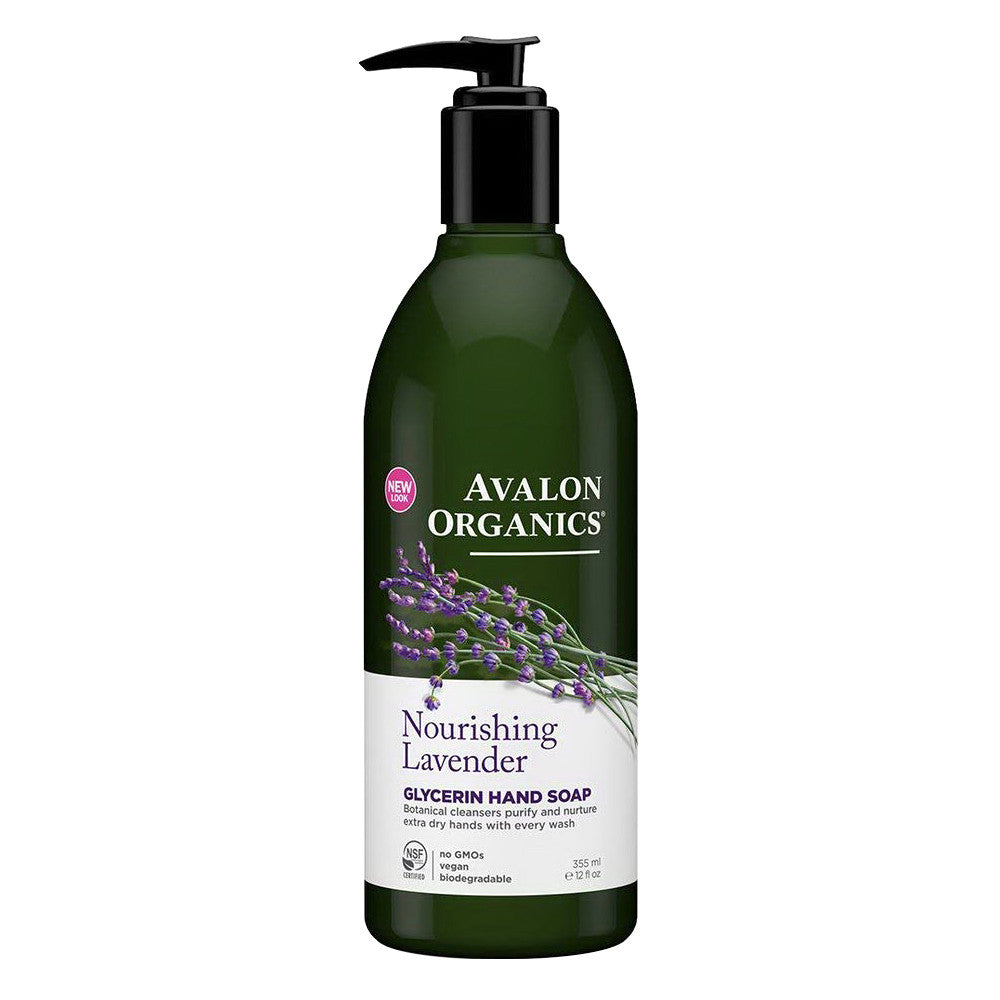 Avalon Organics Glycerin Liquid Hand Soap, Lavender, 12 Oz